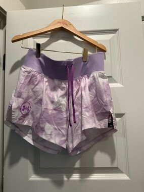 Under Armour Women's Lavender Tie-Dye Athletic Shorts